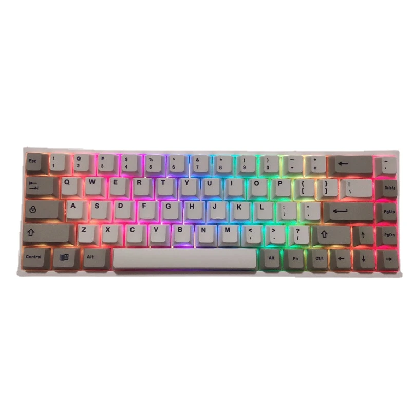 Keydous nj68 Programmable Bluetooth-compatible 68 mechanical keyboard hot swap kailh box TTC ACE wireless RGB Brass plate