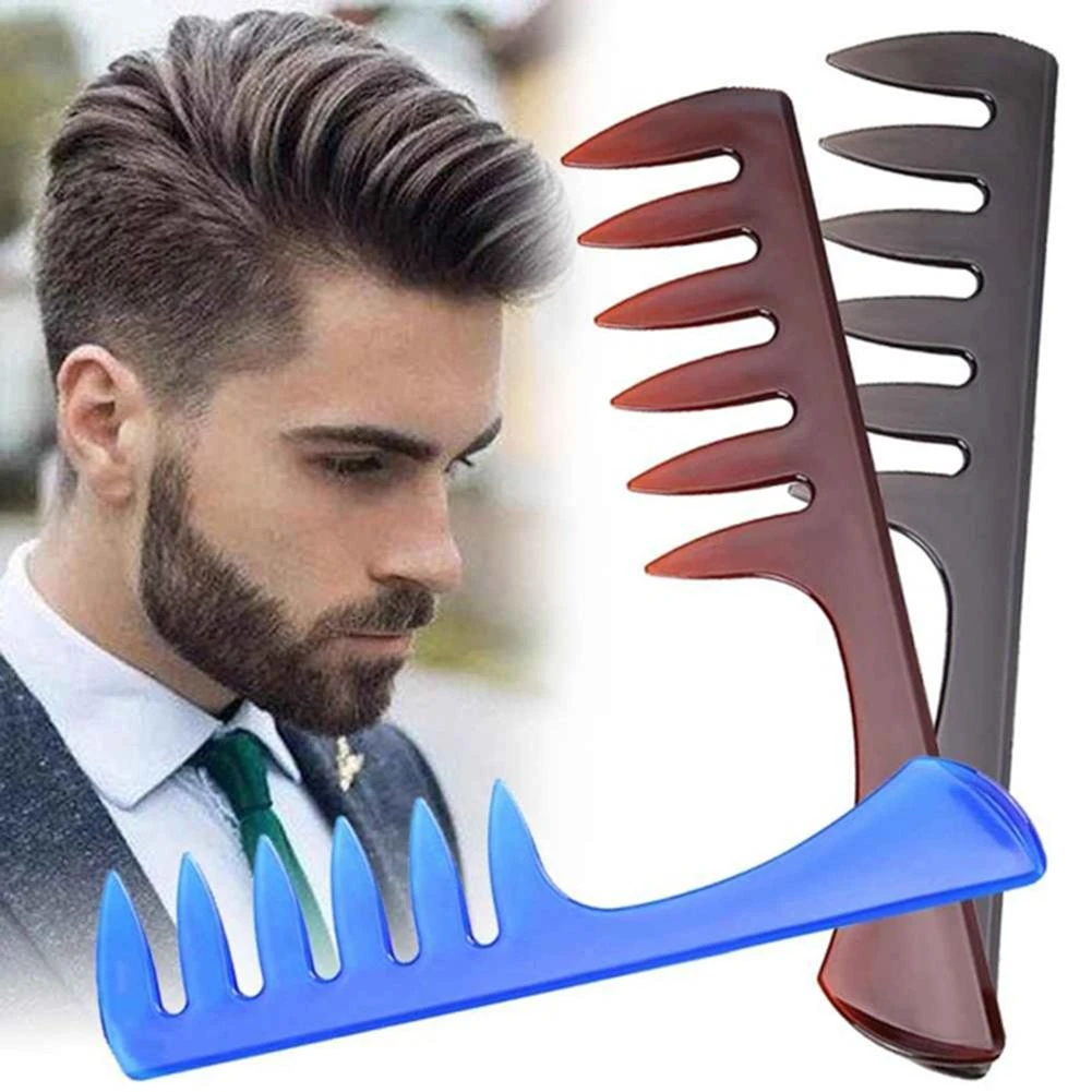 Hot Professional Men Wide Tooth Comb Salon Barber Hairdressing Styling Hair Brush