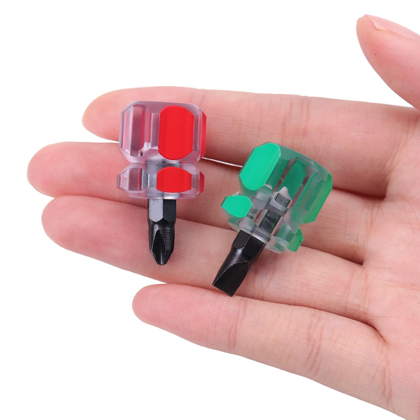 1 PC Mini Small Portable Radish Head Screw Driver Transparent Handle Repair Hand Tools Precision Car Repair Screwdriver