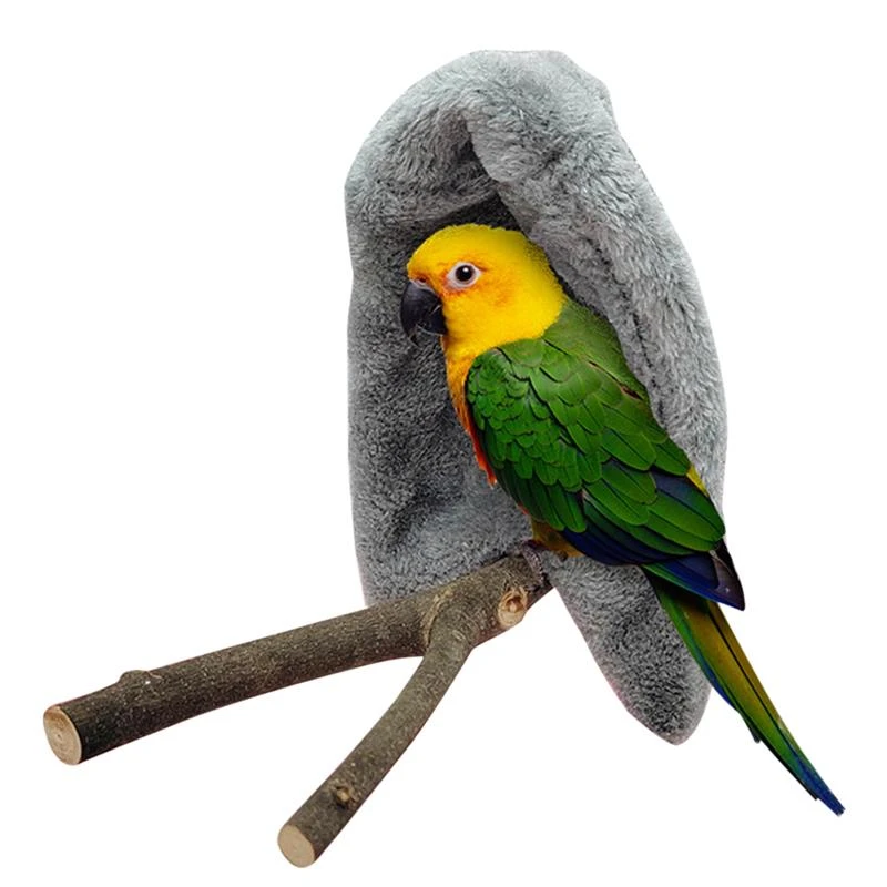 1 Pcs Soft Plush Bird Hammock Winter Windproof Bird Parrot Cage Hanging Bed Parakeet Cave Hideout Tent Pet Birds Nest Supplies