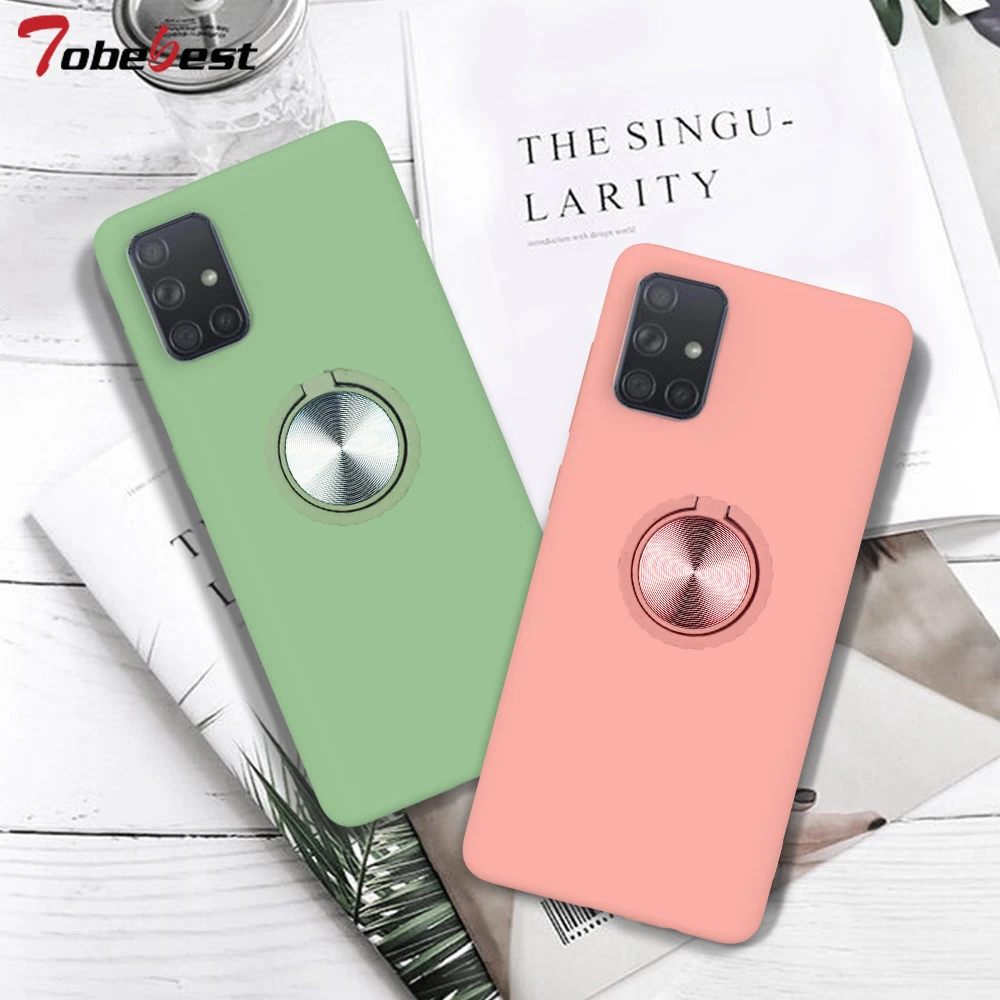 360 Finger Ring Phone Case For Samsung Galaxy A51 A71 A81 A91 A01 A21 A10 A20 A30 A40 A50 A60 A70 A11 A31 A41 A21S TPU Cover