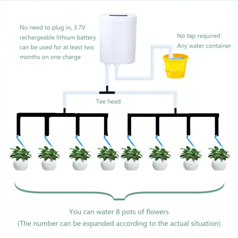 Garden Automatic Watering Equipment Plant Drip Irrigation Tool Water Pump Sprinkler System Controller Home Bonsai Watering Kits