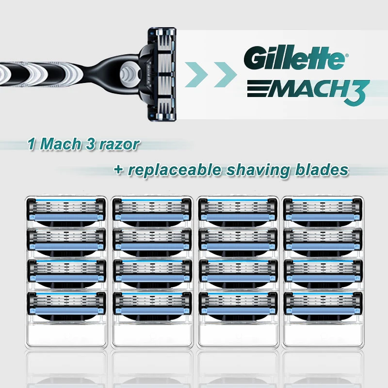 Shaving Machine Gillette Mach 3 Straight Razor Case Face Shaver For Men Shave Cassettes For Beard Shavette Tools With Blades