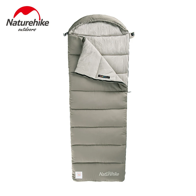 Naturehike  Envelope Hooded Cotton Sleeping Bag Washable Splicable Double-Person Tent Camping Portable Sleeping Bag