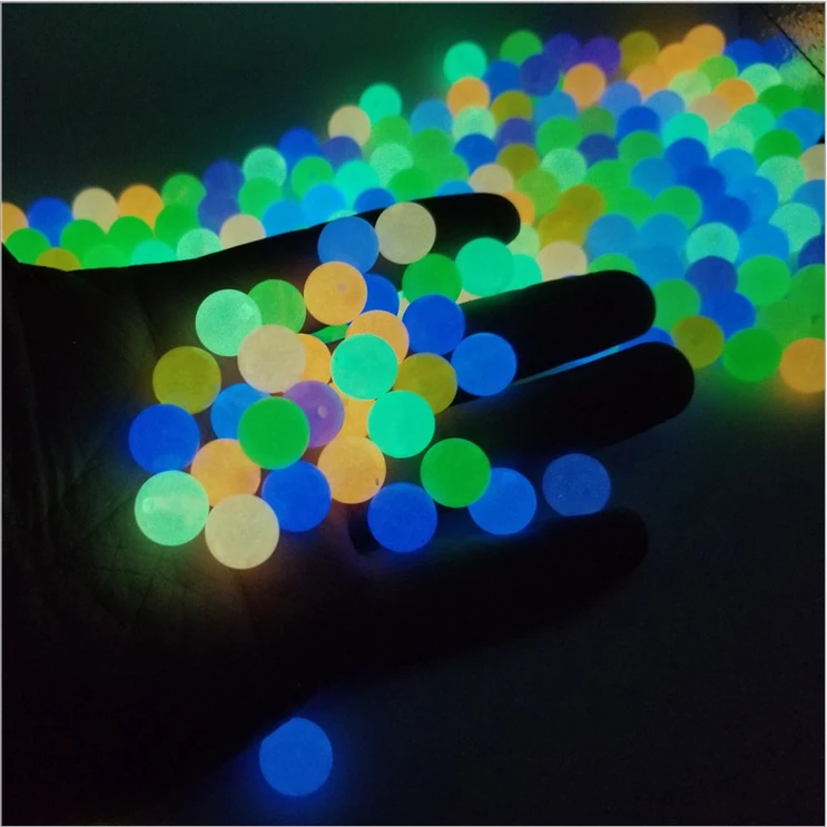 New 6-8-10-12mm Glow In The Dark Fishing Loose Beads For Woman Men Luminous Locket Necklace DIY Jewelry Making Acrylic Beads