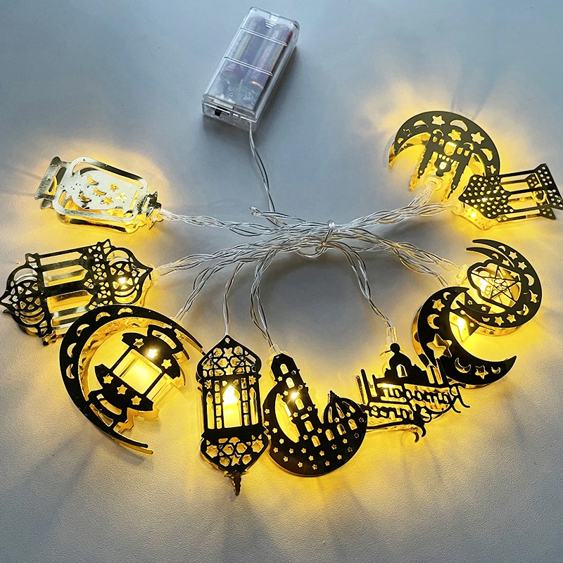 Ramadan Lights Decoration Moon Star Led String Lights EID Mubarak Decor For Home Eid al-Fitr Event Party Deco Ramadan Kareem