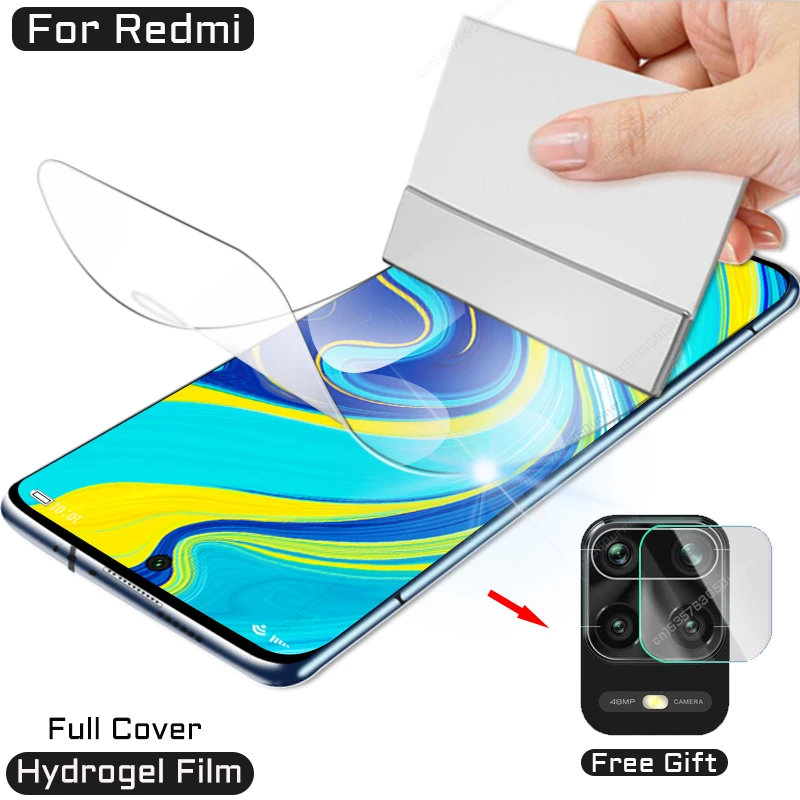 Hydrogel Film For Xiaomi Redmi Note 10 9 8 Pro 9S 7 S T Screen Protector On 8T K30 Ultra 9A 9C 8A 7A 10X K20 Max 128GB Not Glass