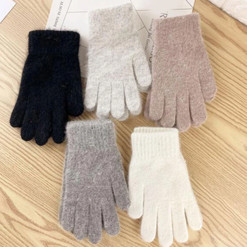 1 Pair Gloves Women's Winter Cute Plush Warm Riding Gloves Women Gloves Womens Gloves Fluffy Women Winter Gloves