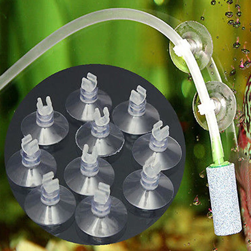 10pcs Aquarium Fish Tank Suction Cup Sucker Holders For Air Line Tube Hose Pump