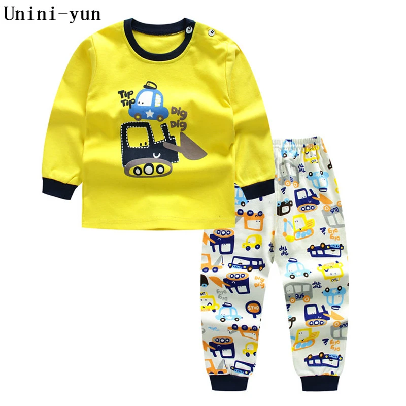 Unini-yun Spring Autumn Baby Boys Girls Cotton Full-sleeved Jacket+pants Boys Tracksuit Kids Clothing Set Baby Set 12M18M24M3T4T