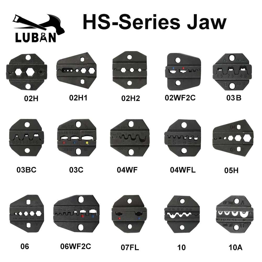 HS-03B HS-16WF HS-40J HS-101 Crimp Pliers Jaws Terminals Crimp Tools Kits A seriel dies jaws