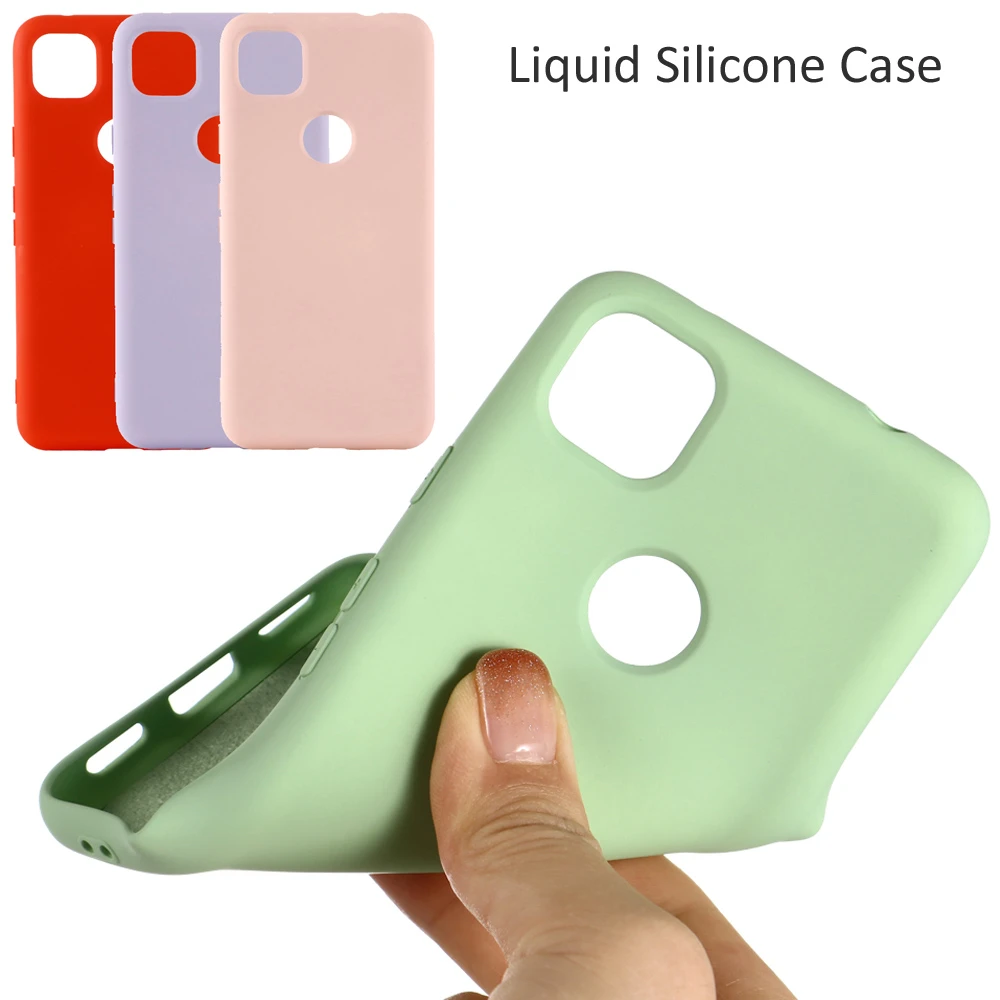 Liquid Silicone Case For Google Pixel 4a Soft Gel Rubber Protective Cover