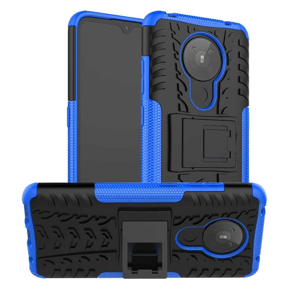 For Cover Nokia 5.3 1.3 Case Nokia 5.4 3.4 2.4 2.3 2.2 4.2 6.2 7.2 Anti-knock Heavy Duty Armor Stand Silicone Phone Bumper Case