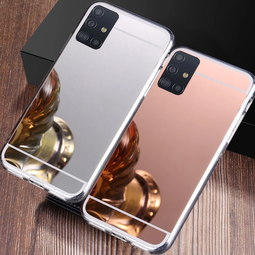 Mirror TPU Phone Case For Samsung A70 A50 A40 A30 A20 A10 S  A71 A51 A31 A21 A21S Note 10 20 S20 plus Ultra S20 FE  Back Cover