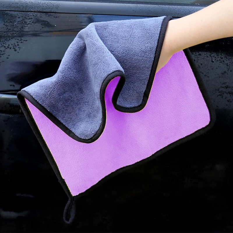 1PC 30x30/40/60CM Car Wash Microfiber Towel Car Cleaning Drying Cloth Pink Purple Car Care Cloth Detailing Plush Car Wash Towel