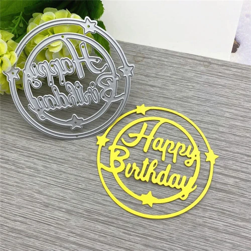 2020 New Happy Birthday Birthday Wishes Metal Cutting Dies for Card Making DIY Craft Die Cut Stencil