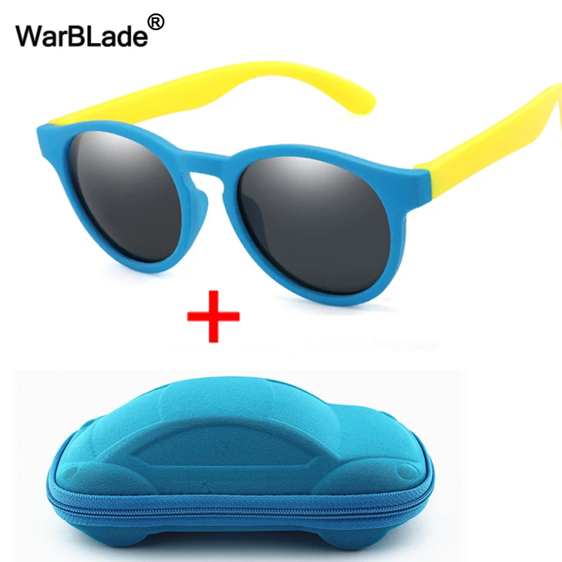 WBL Kids Polarized Sunglasses Round Vintage Children Sun Glasses Boys Girls Silicone Safety Glasses Baby Shades Eyewear UV400