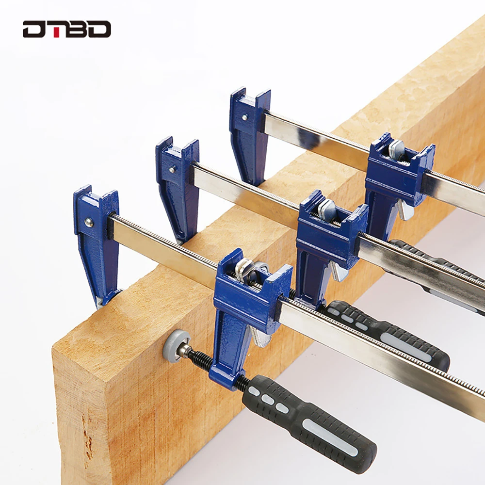 DTBD Clutch F Clamps Heavy Duty Bar Clamp 6/10/18/24 Inch Quick Ratchet Wood Working Clamping Tool Woodworking Clamps