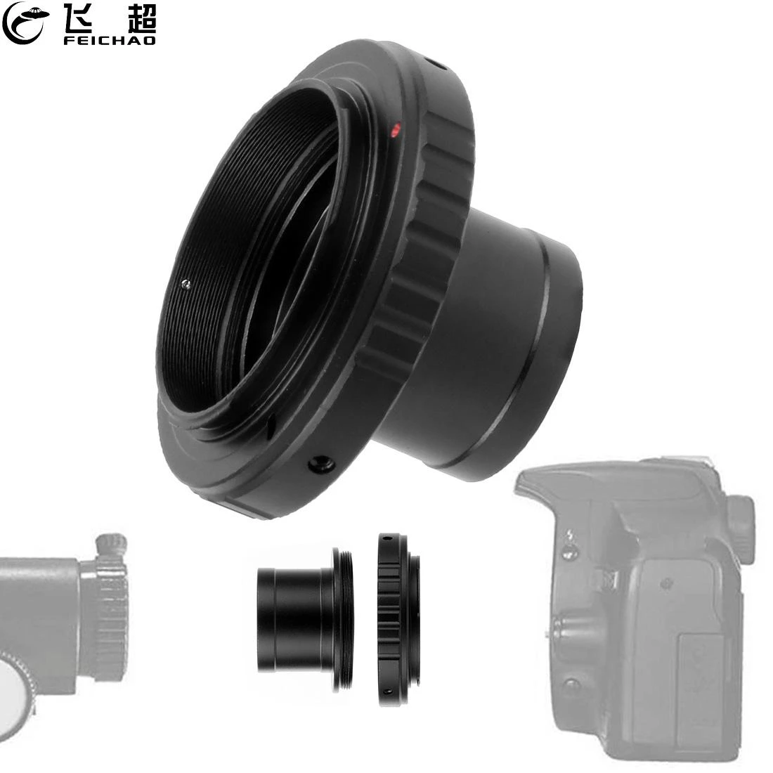 Lens Adapter 1.25 Inch T Ring Lens Mount Set SLR Camera Accessory for Canon EOS Nikon Olympus Sony Pentax Telescope Microscope