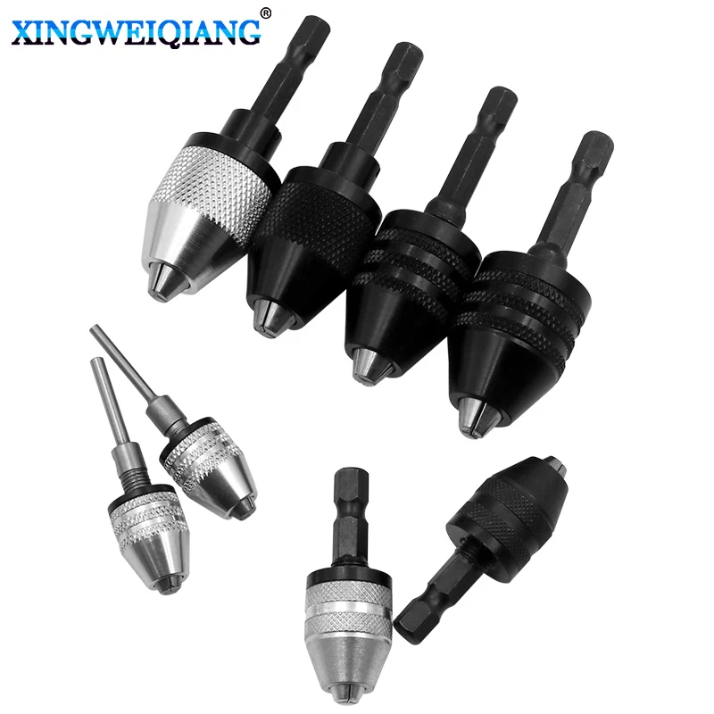 0.3-8.5mm Drill Chuck Keyless Hammer Drill Chuck Adapter & Spiral 3-Jaw Connector Power Tool Accessories