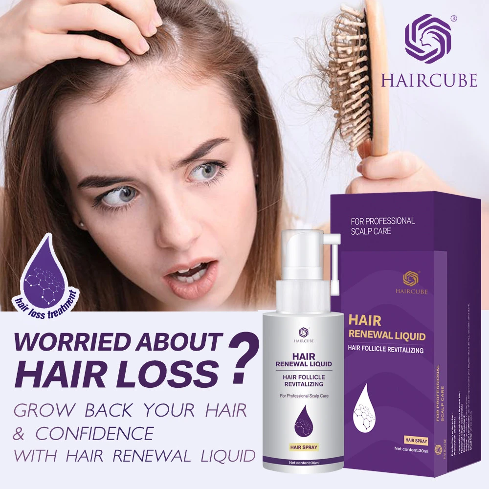 HAIRCUBE Fast Hair Growth  Essence Spray Stop Hair Loss Liquid Damaged Treatment Help for Hair Care Repair Growing Men Woman