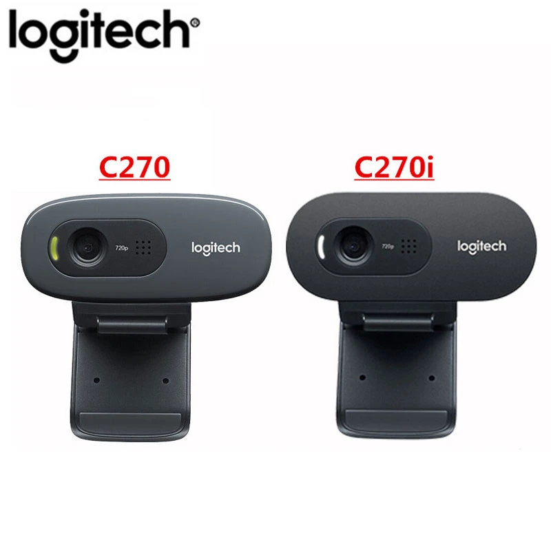 Logitech  Camera C270/C270i HD USB Webcam Remote Meeting, With Microphone, no need to install Driver Notebook, Computer Camera