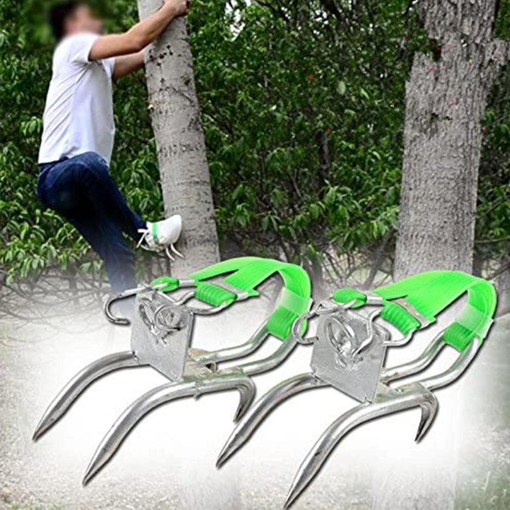 Tree Climbing Tool Pole Climbing Spikes For Hunting Observation Picking Fruit 304 Steel Climbing Tree Shoes Simple Use