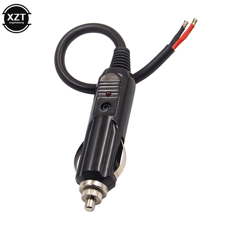 12V/24V Auto LED Male Cigarette Lighter Socket Connector With 15A Fuse Car Electronics