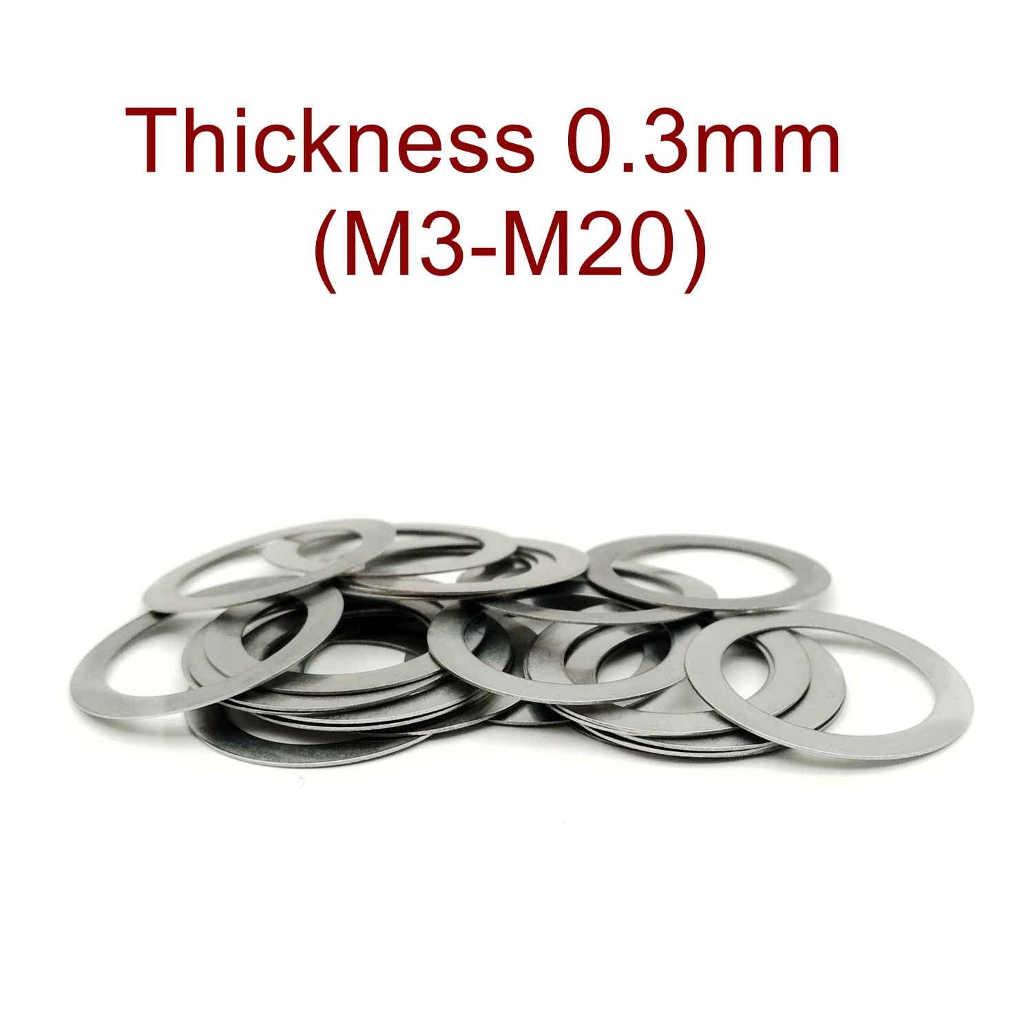 Thickness 0.3mm Stainless steel Flat Washer Ultra thin gasket High precision Adjusting gasket M3-M25 Thin shim SUS304