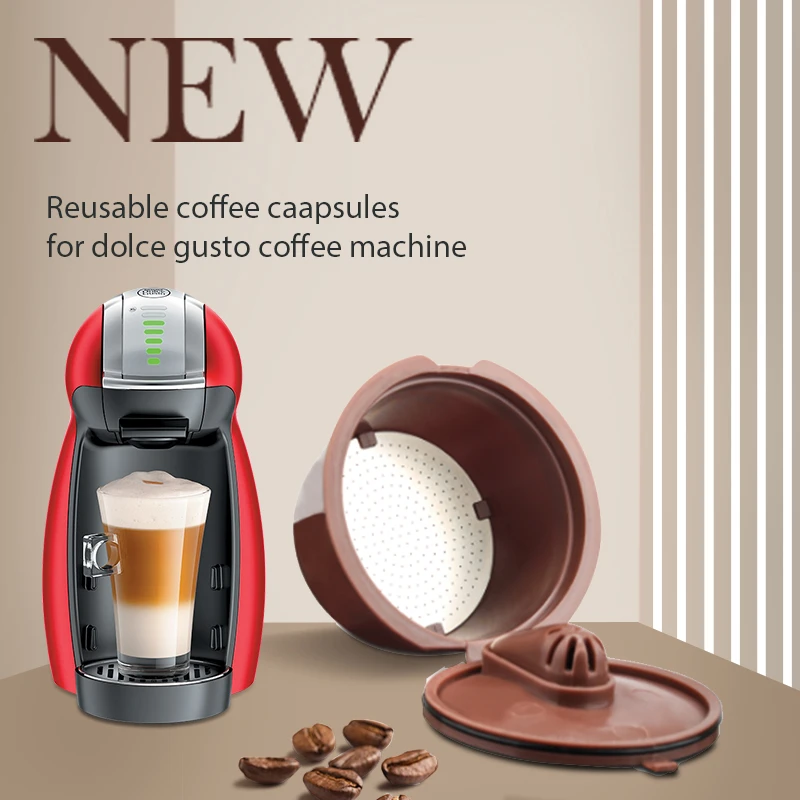 Crema Coffee Capsule Filter Upgrade 3rd Generation Two-color Dolce Gusto Cafeteira Refillable Reusable Coffee Cup Baskets