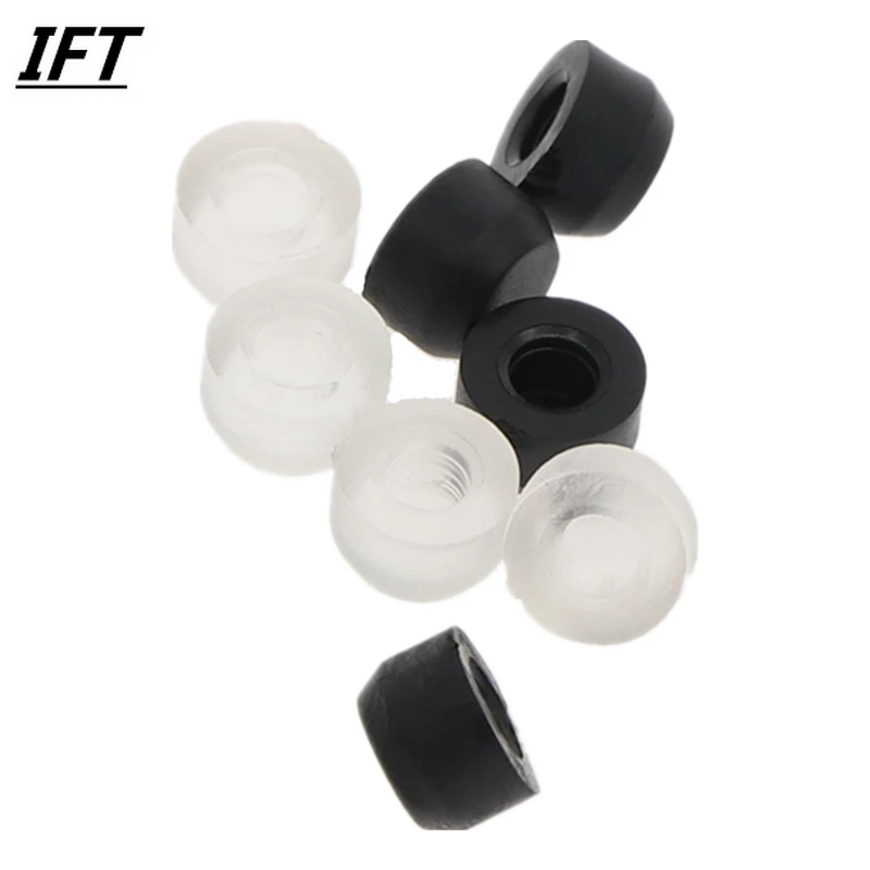 50pcs Free shopping 6*6mm transparent/black round button cap tactile switch cap for 6*6mm tactile switches
