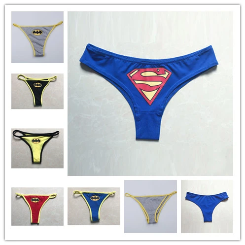 Hot Sexy Lovely Women's Superhero Multicolor Options Cartoon Underwear Panties Lingerie