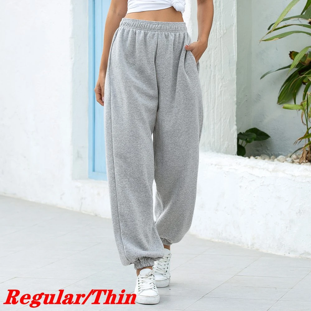 Sweatpants Women Baggy Pants Women Gray Spring Wide Leg Sweat Pants Oversized Joggers Streetwear High Waisted Trousers Women