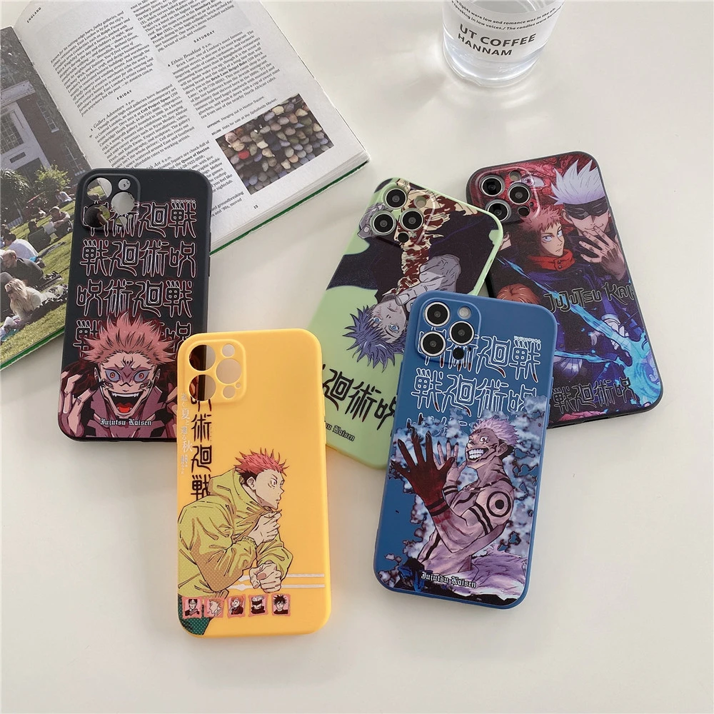 Anime Japan Jujutsu Kaisen Yuji Itadori Satoru Gojo Soft Phone Case For iPhone 13 12 11 Pro Max 8 7 6 6S Plus XR X XS Max Cover
