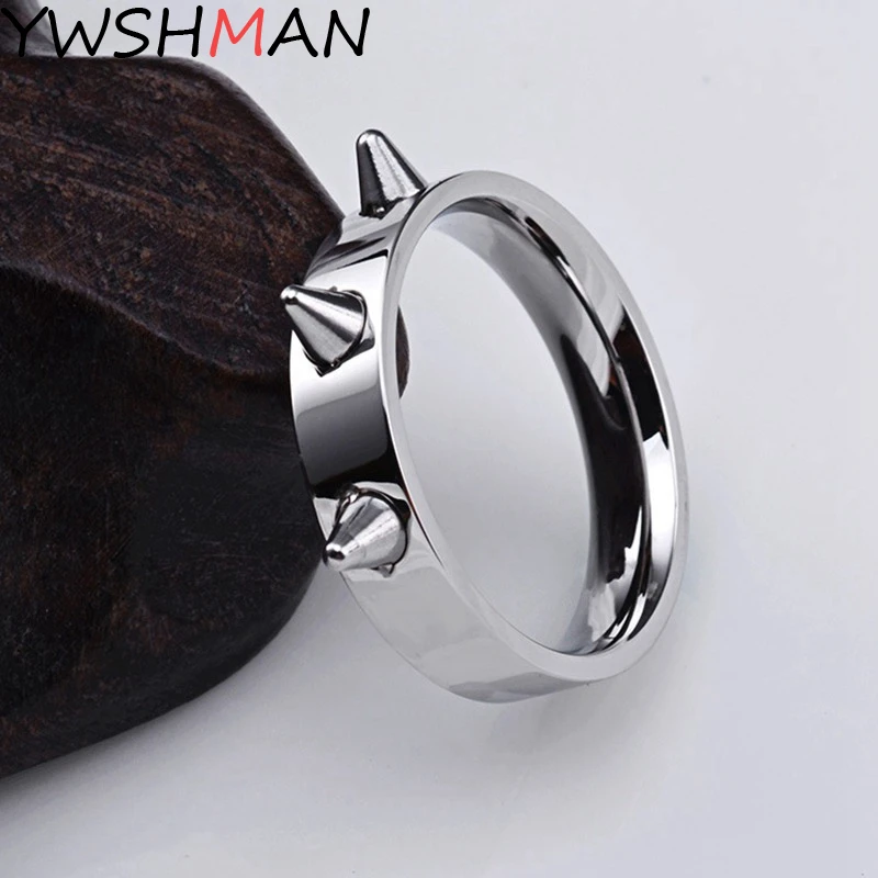 Self-defense Stainless Steel Ring Punk Style Men's And Women's Thorn Jewelry Joyas Para Hombres y Mujeres