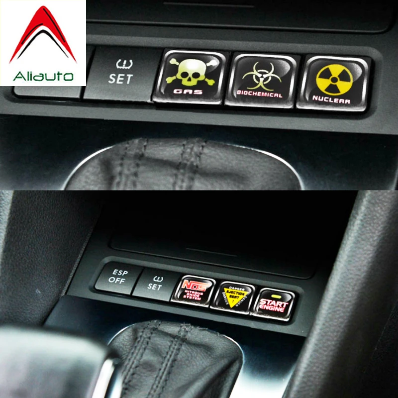 Aliauto 6 x Funny Car Accessories Waterproof car internal Sticker And Decals For VW Skoda Polo Golf 4 5 6 7 Passat B6 B8 Jetta
