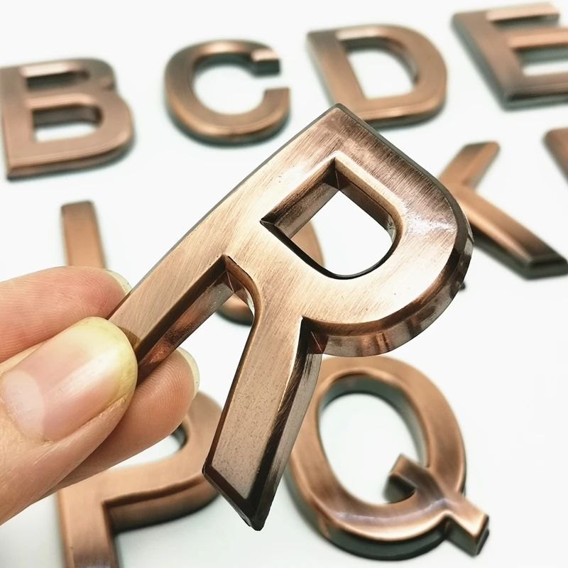 3D A-Z Letters and Numbers Modern Plaque House Numbers 0 to 9 Hotel Door Numeral Plate Home Address Street Number Stickers