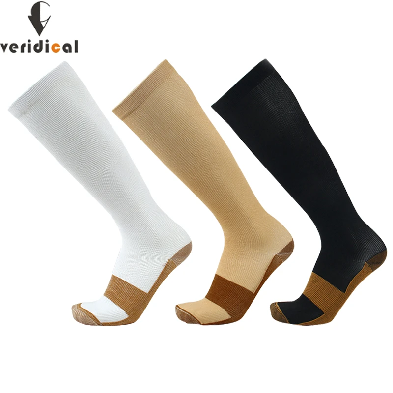 20-30 mmHg Graduated Compression Travel Socks Firm Pressure Circulation Quality Knee High Orthopedic Support Stockings Hose Sock