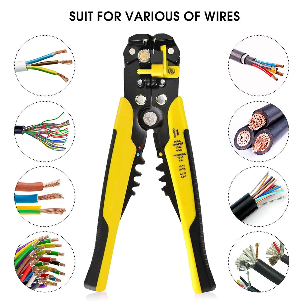 Crimping Pliers Electric Wire Stripping Pliers for Cable Cutting Wire Crimper 0.2-6.0mm Crimping Terminal Automatic Hand Tool