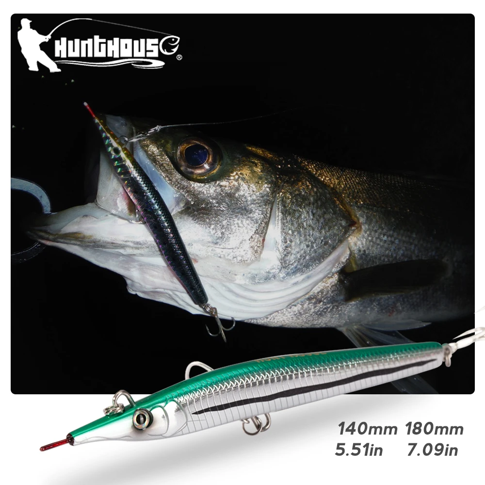 Hunthouse Sayoris Fishing Pencil Stickbait Bait Sinking Seabass Predator Fish Long Cast Fishing Lures Needle Bait Fishing Tackle