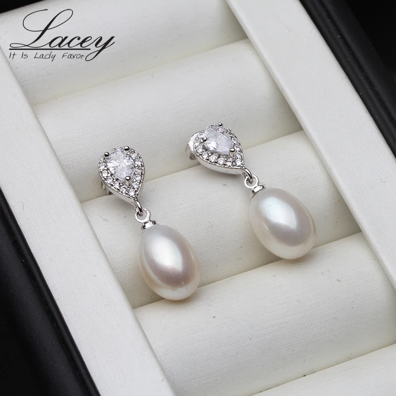 Fashion Freshwater Pearl Earrings Drop Earrings For Women,925 Silver Natural Pearl Earrings Wedding Jewelry