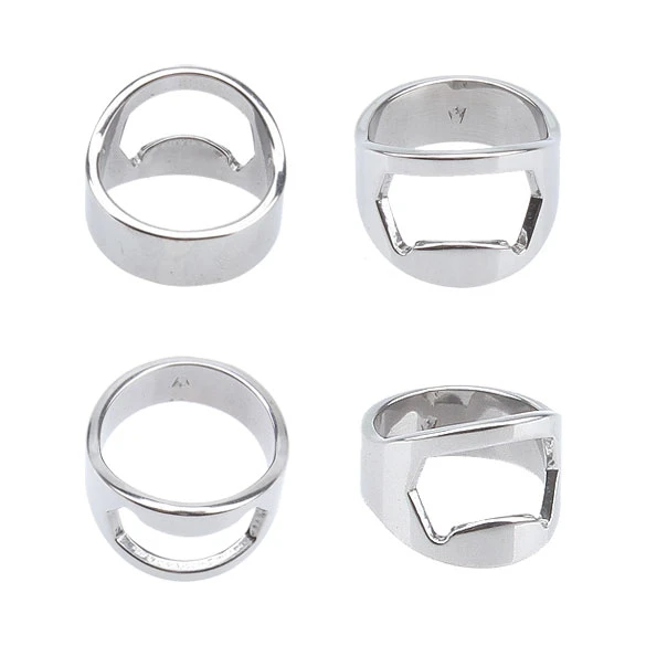 22mm Stainless Steel Mini Bottle Opener Finger Ring Ring-shape Bottle Beer Cap Opening Remover Kitchen Gadgets Bar Accessories