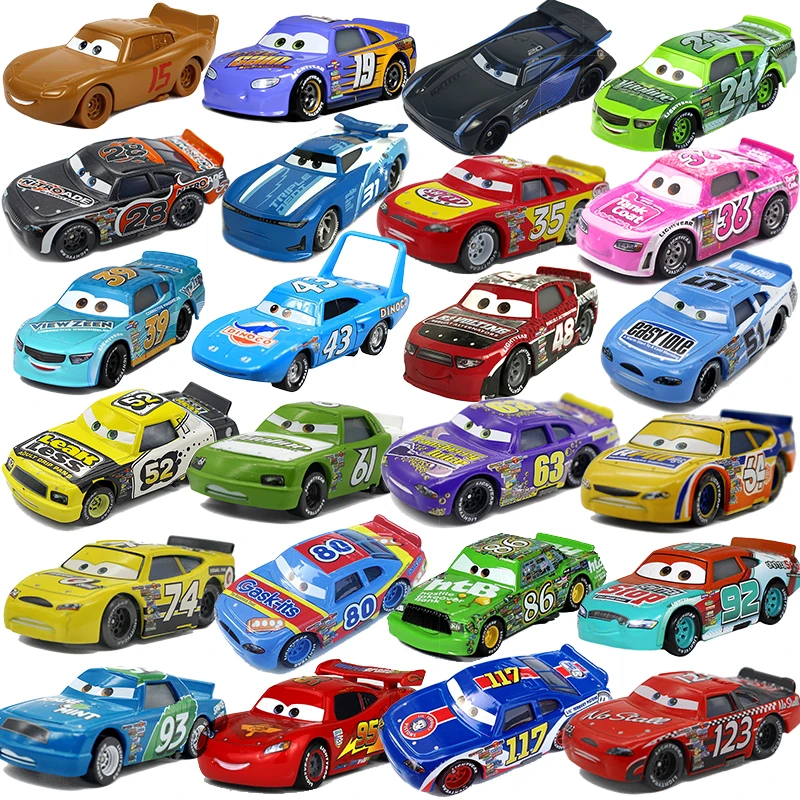 Disney Pixar Cars 1 2 3 Toy Piston Cup Racer Lightning McQueen Dinoco Jackson Storm Alloy Metal Model Car 1:55 Boy Children Gift