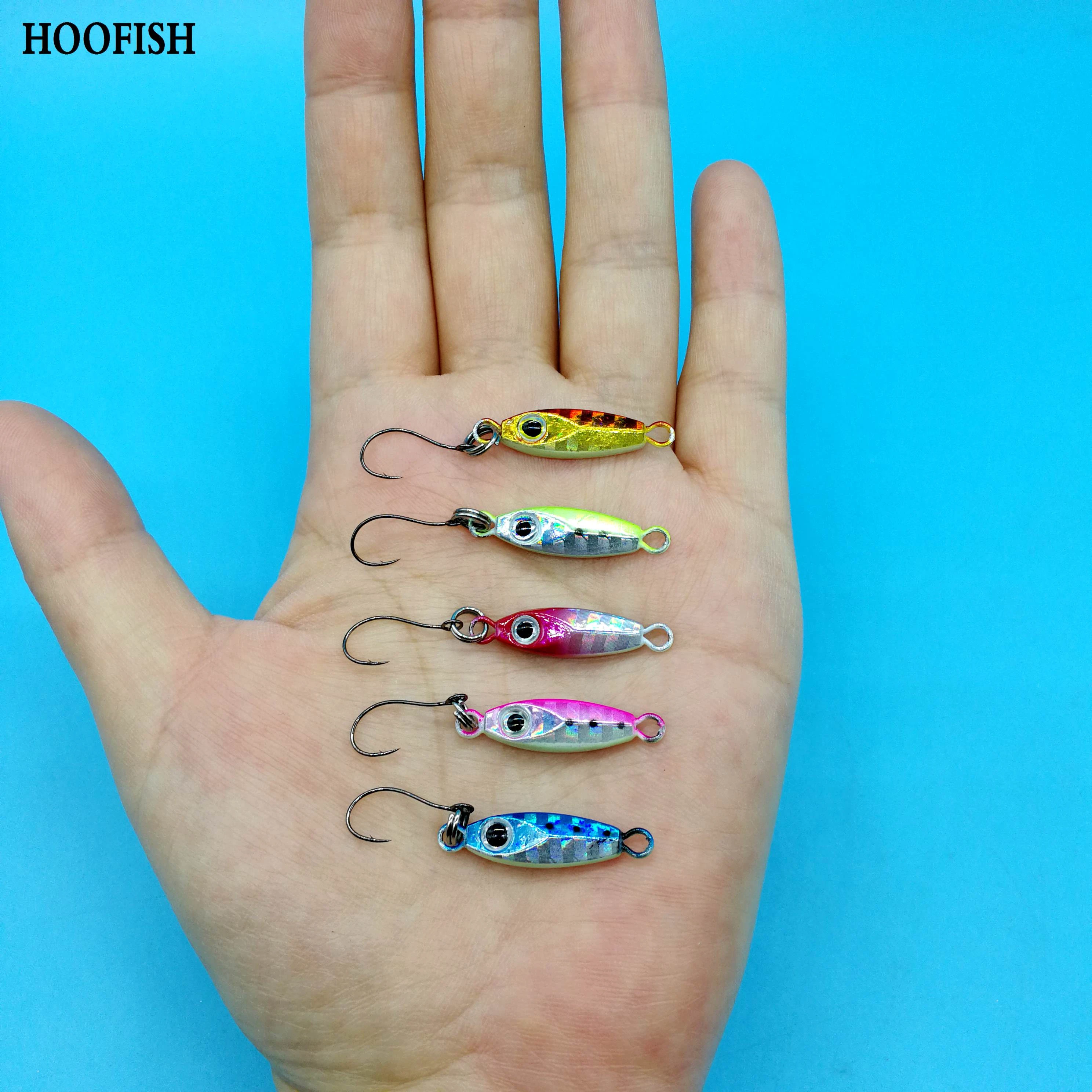 HOOFISH  10PCS/LOT  Metal Jig Spoon Lure  with Single hook 3g/6g Shore Cast Artificial Hard Bait  Small Jig Lure