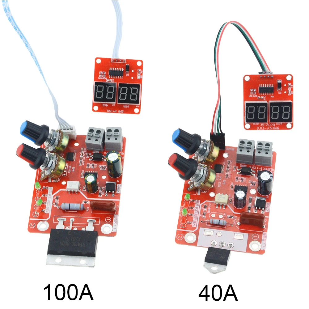 1PCS 40A/100A Spot Welding Machine Control Board Welder AC 110V 220V to 9V Transformer Controller Board Time Current