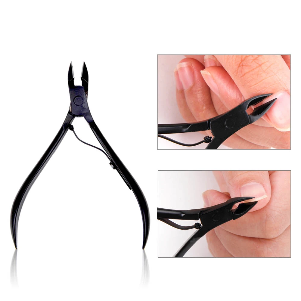 Professional Nail Art Cuticle Nipper Clipper Edge Cutter Toenail Toe Ingrown Dead Skin Scissor Stainless Steel Manicure Pedicure