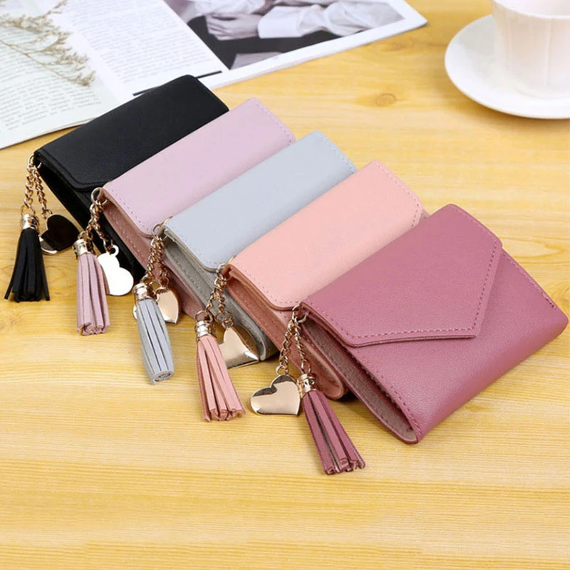 New Leather Small Wallet Women Luxury Brand Famous Mini Women Wallets Purses Female Short Coin Zipper Purse Credit Card Holder