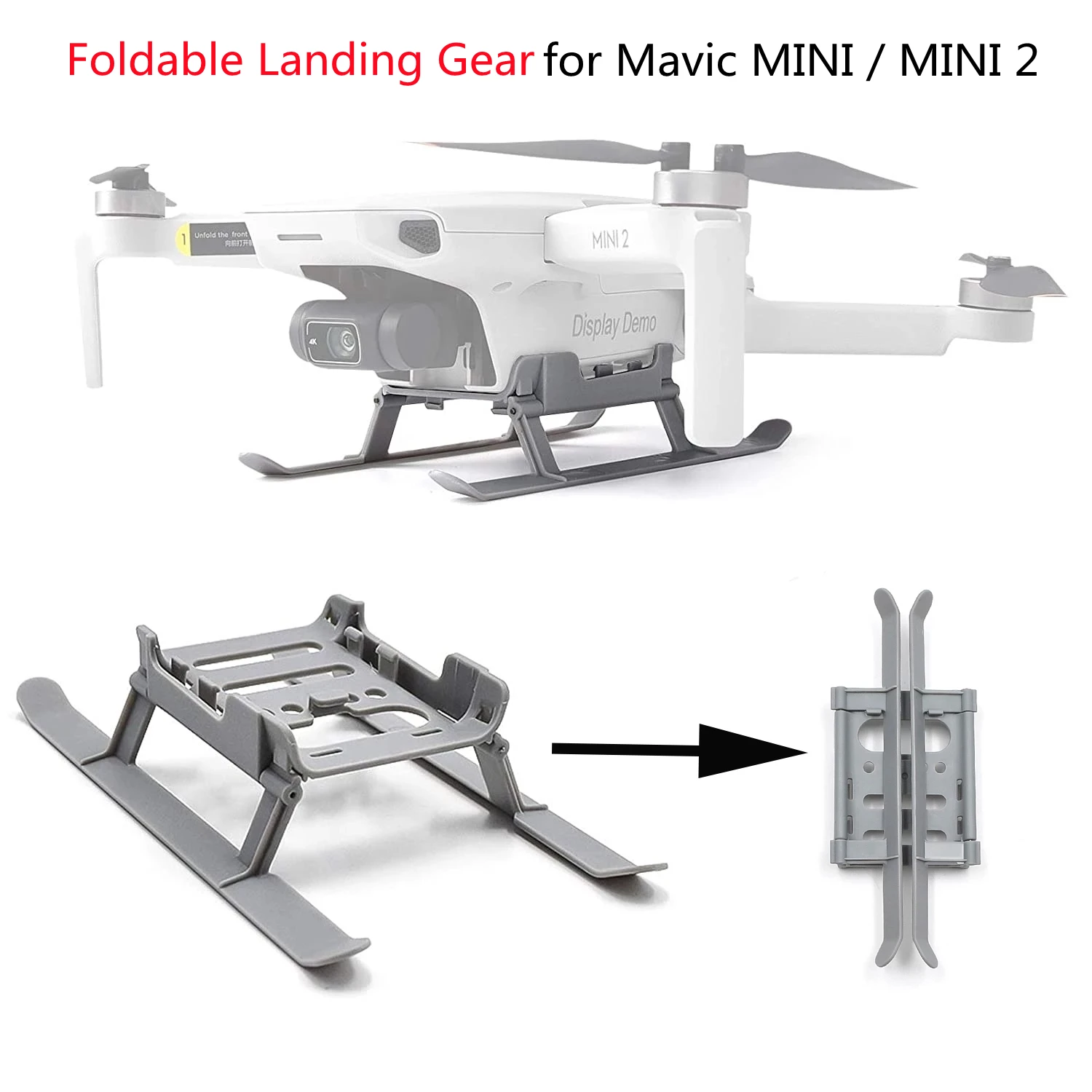 Mini 2 Drone Foldable Landing Gear Extended Height Leg Support Protector Stand Skid For DJI Mavic Mini 2 Drone Accessories