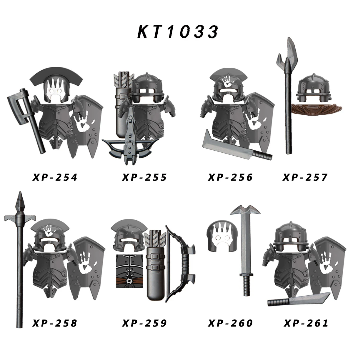 Single Sell Koruit KT1033 Lord Uruk-hai Archer Heavy Infantry Crossbow Action Figure Accessories Building Blocks Toys KT1033