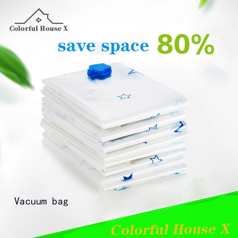 Portable Vacuum Compression Bag Thickening Large Quilt Storage Bag High Capacity Air Venting Clothes Transparent Sack Save Space